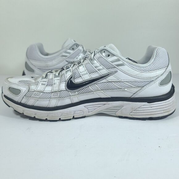 Nike P-6000 Mens Size 13 White Metallic Silver Black Running Sneaker  CD6404-107 main image 5